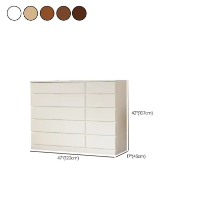 Classic Brown Wooden Dressers with 7-Drawers #size