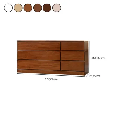 Classic Brown Wooden Dressers with 7-Drawers Image - 28