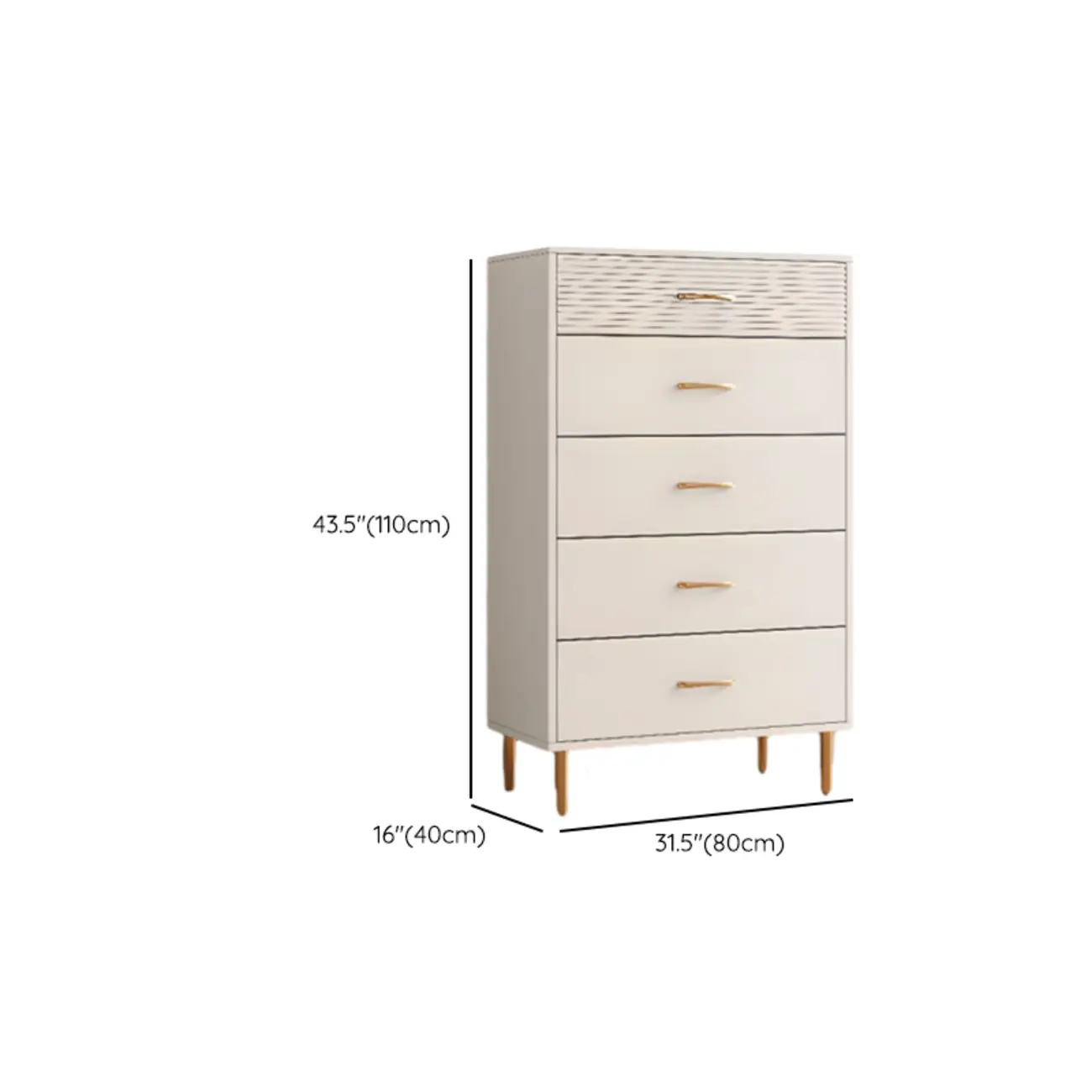Glam Wooden Storage Double Dresser with Drawers for Bedroom #size