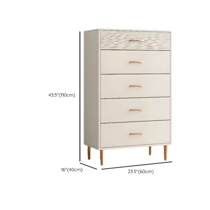 Glam White Lumber Horizontal/Vertical Double Dresser with 8 Drawers/6 Drawers/5 Drawers Sleeping Room Image - 15
