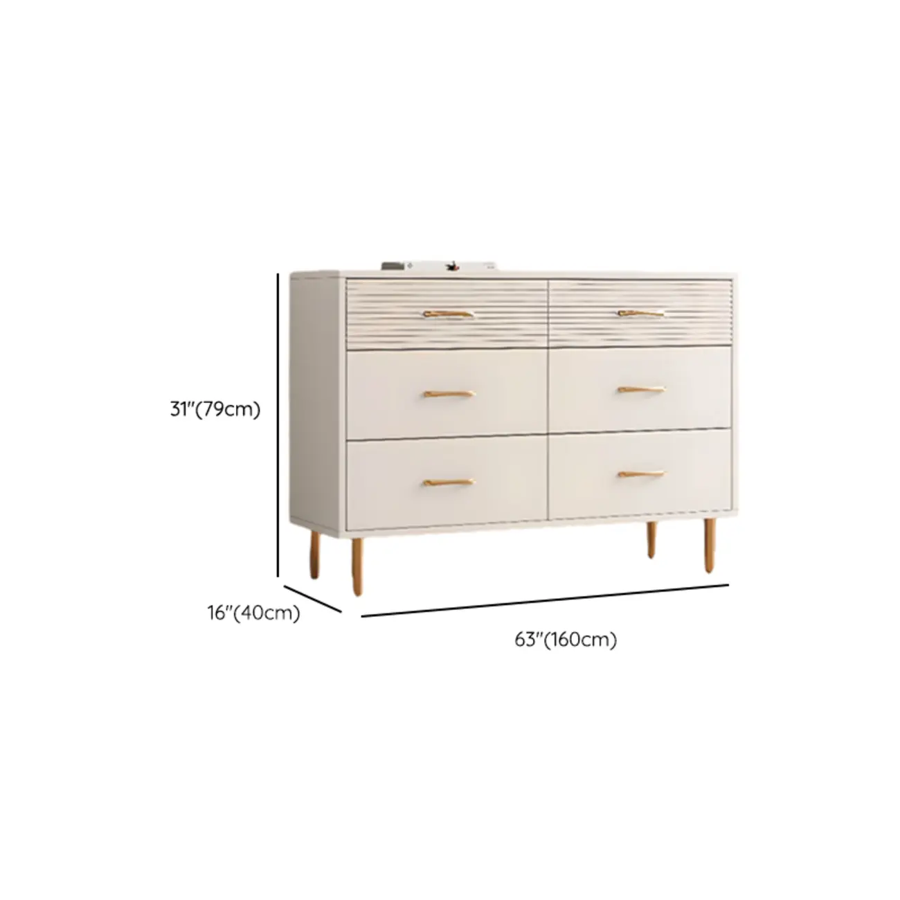 Glam White Lumber Horizontal/Vertical Double Dresser with 8 Drawers/6 Drawers/5 Drawers Sleeping Room Image - 19 | homeyfad
