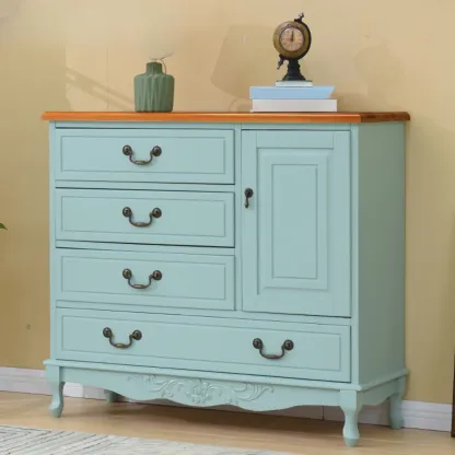 Traditional Solid Wood Chests with 7-Drawers for Living Room Image - 1