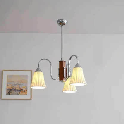 Modern Geometric Ceramic Multi-Light Chandelier Image - 2