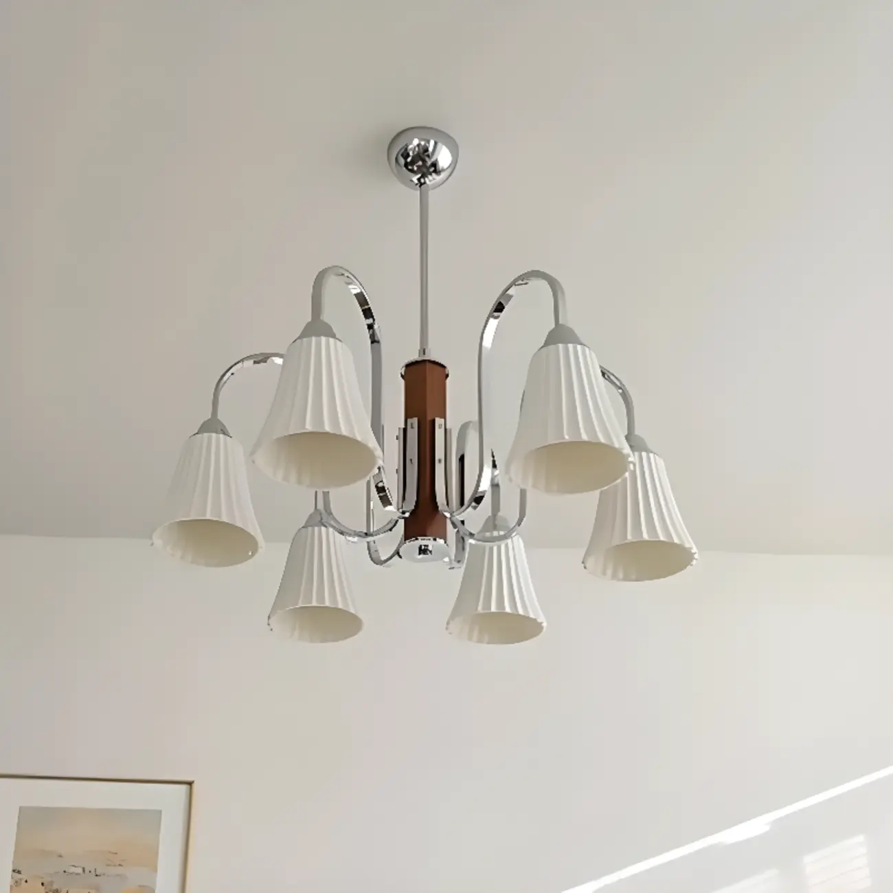 Modern Geometric Ceramic Multi-Light Chandelier Image - 6 | homeyfad