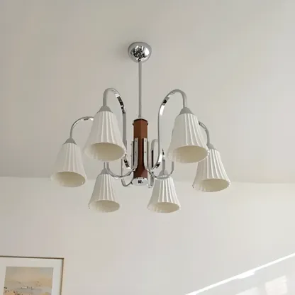 Modern Geometric Ceramic Multi-Light Chandelier Image - 6