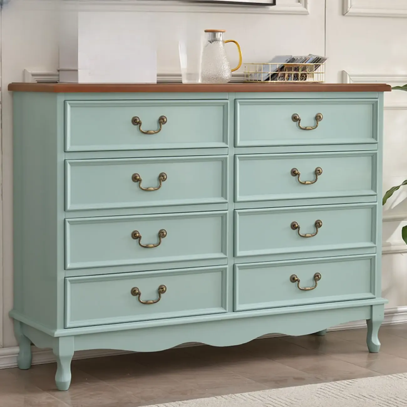 Traditional Solid Wood Chests with 7-Drawers for Living Room Image - 7