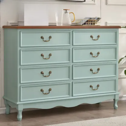 Traditional Solid Wood Chests with 7-Drawers for Living Room Image - 7