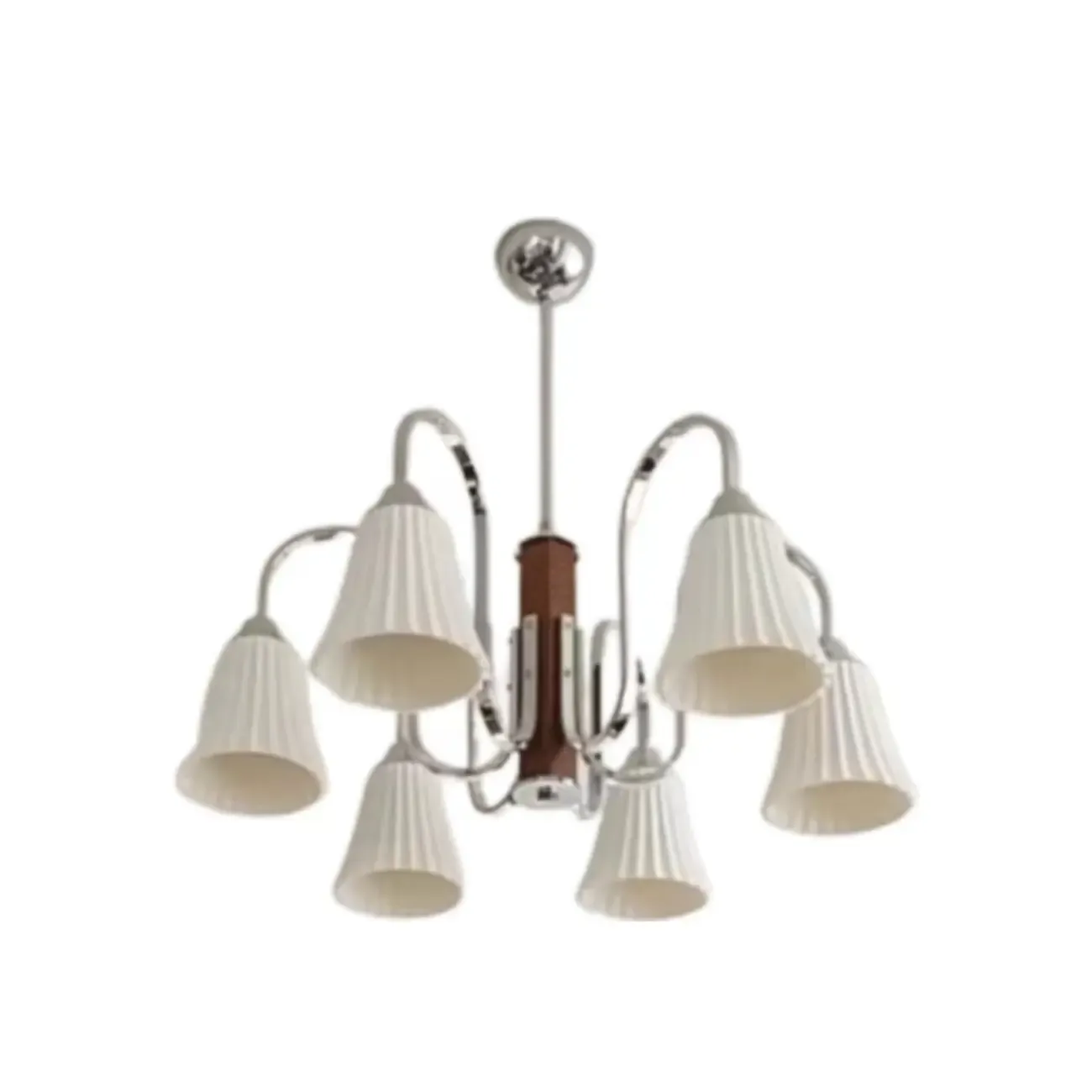 Modern Geometric Ceramic Multi-Light Chandelier Image - 7
