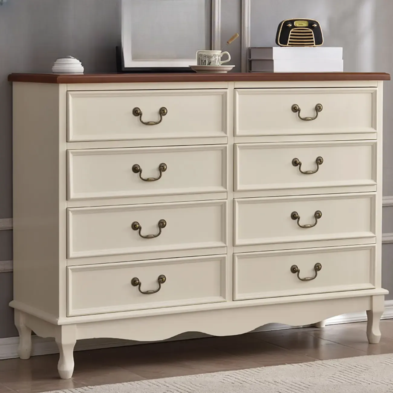Traditional Solid Wood Chests with 7-Drawers for Living Room Image - 8