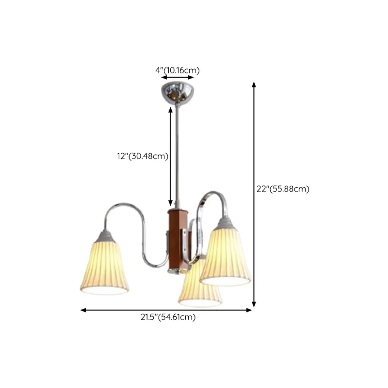 Modern Geometric Ceramic Multi-Light Chandelier #size