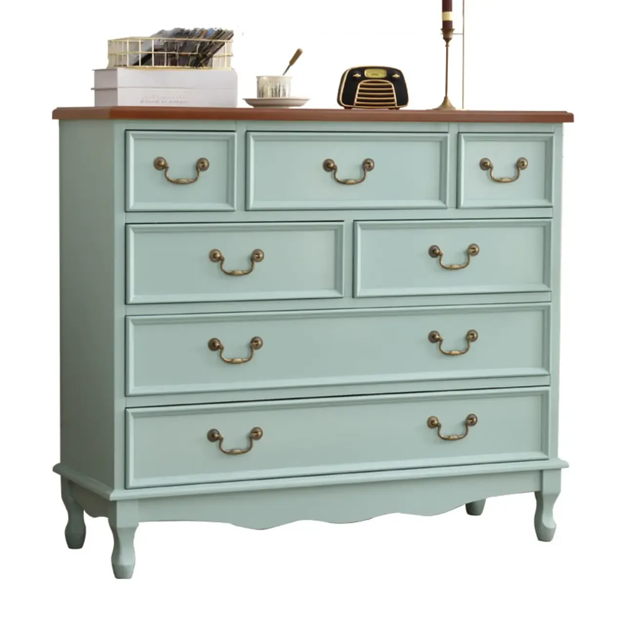 Traditional Solid Wood Chests with 7-Drawers for Living Room Image - 11