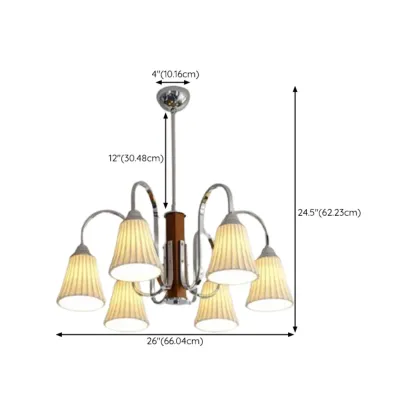 Modern Geometric Ceramic Multi-Light Chandelier Image - 11