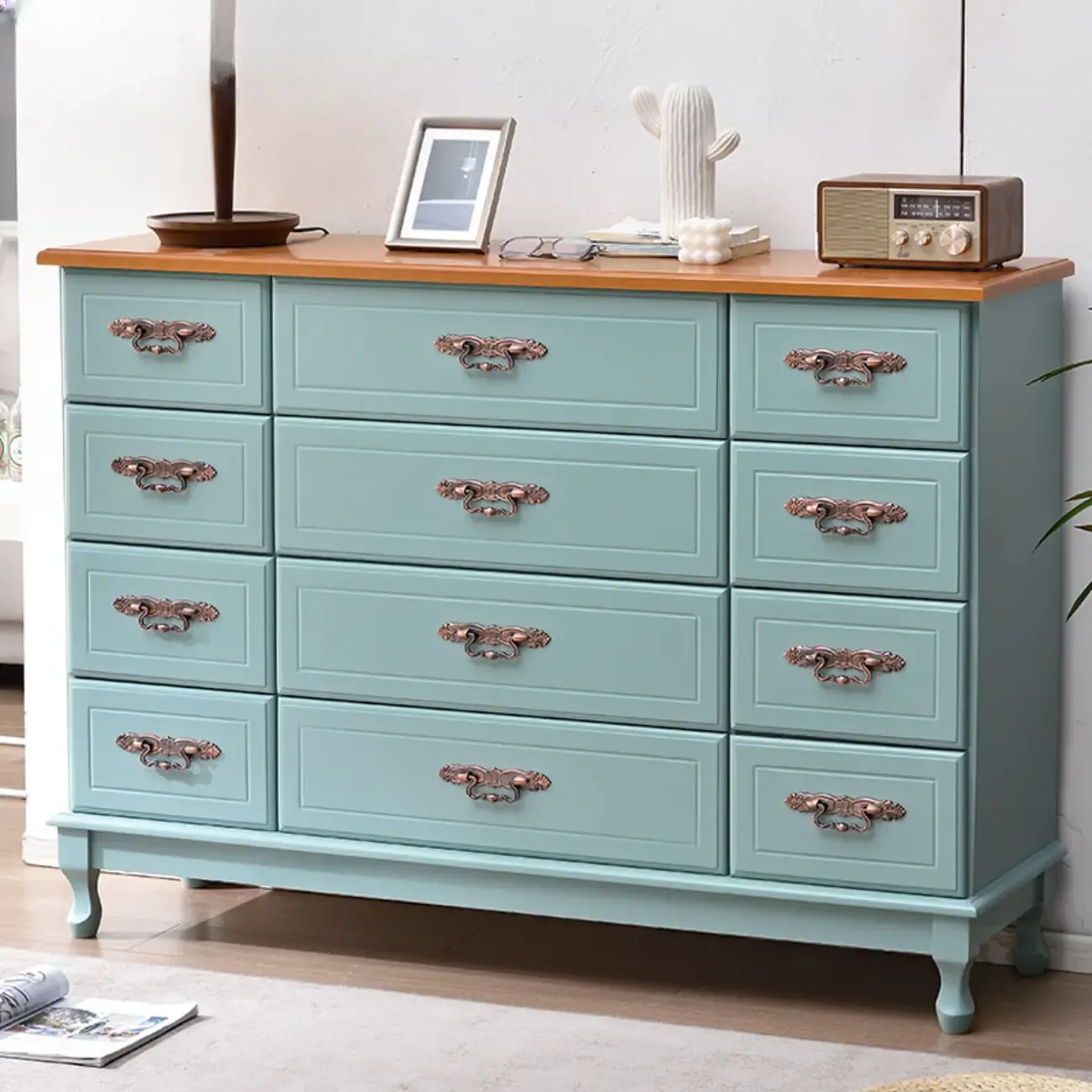 Traditional Solid Wood Chests with 7-Drawers for Living Room Image - 15