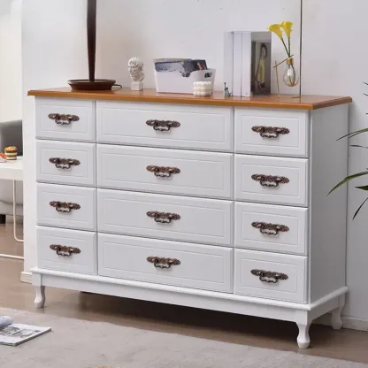 Traditional Solid Wood Chests with 7-Drawers for Living Room Image - 19