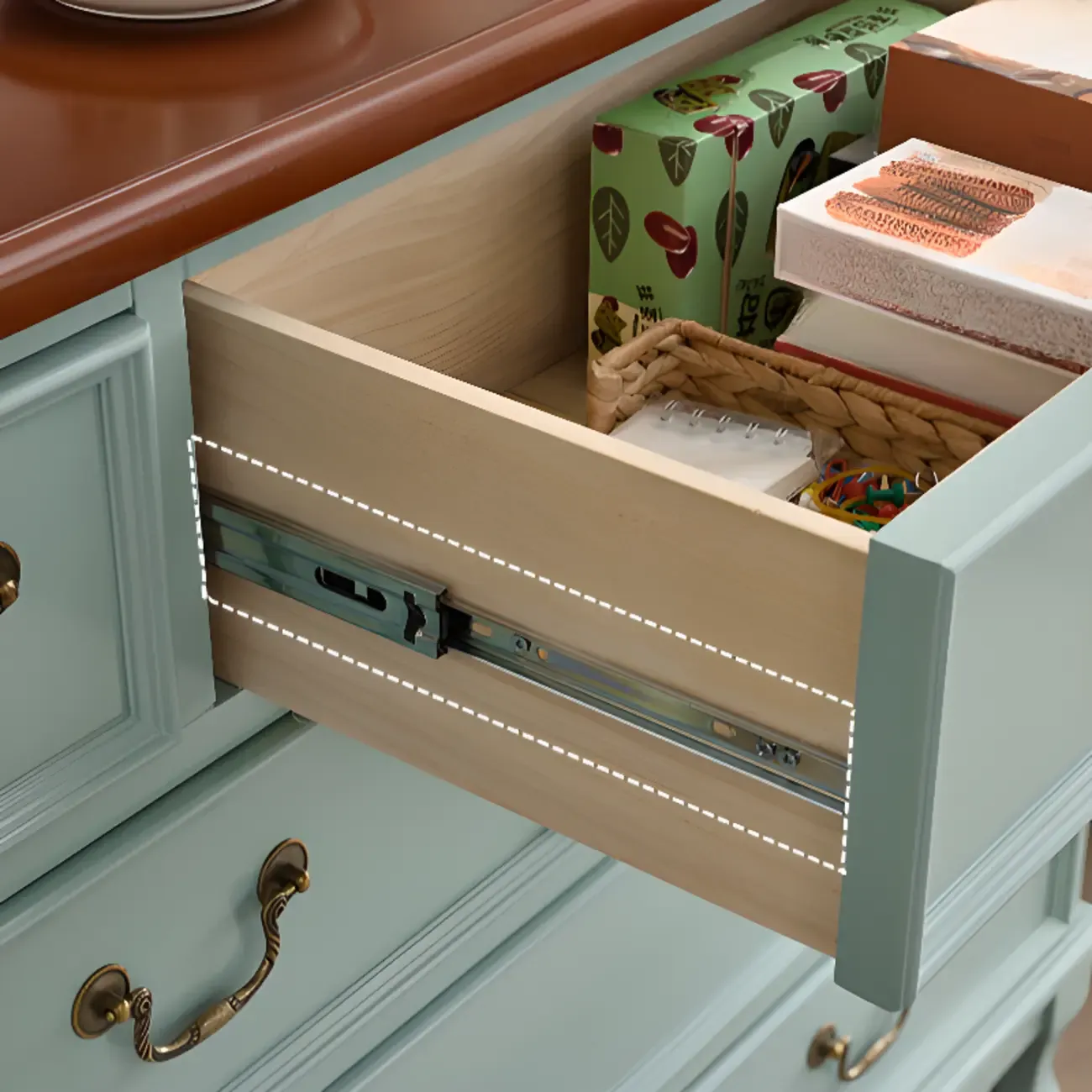 Traditional Solid Wood Chests with 7-Drawers for Living Room Image - 20