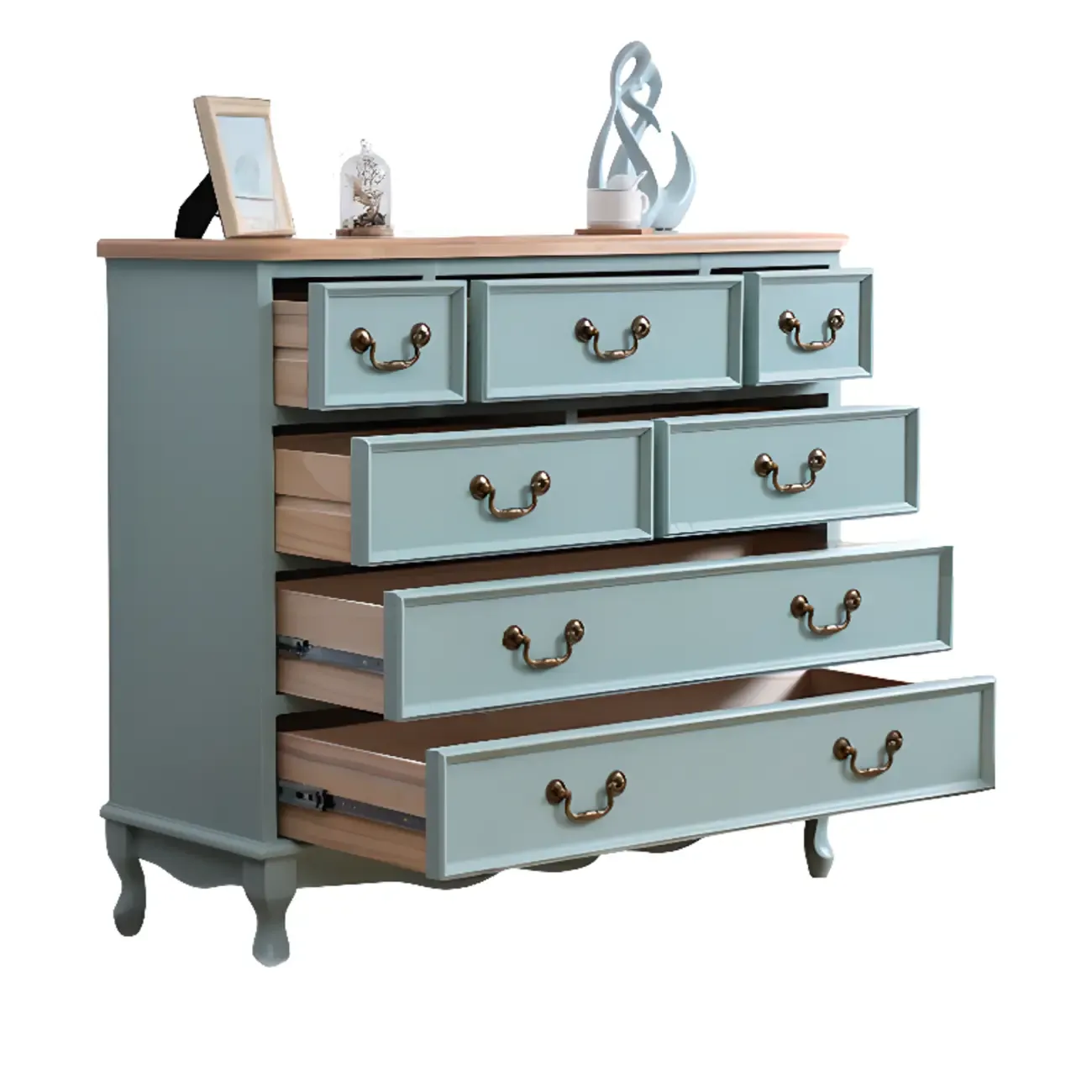 Traditional Solid Wood Chests with 7-Drawers for Living Room Image - 22