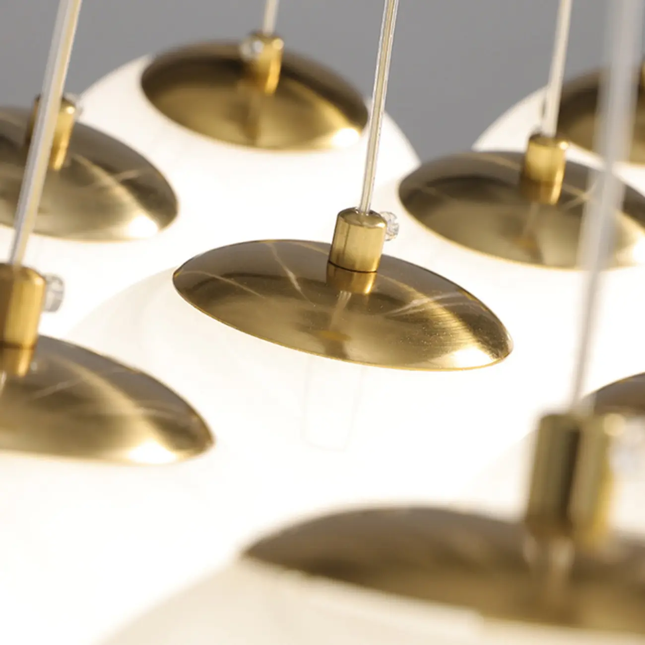 White Matte Glass Shade Multi Globe Light Chandelier  Image - 10 | homeyfad