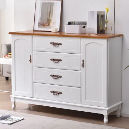 Traditional Solid Wood Chests with 7-Drawers for Living Room Image - 26