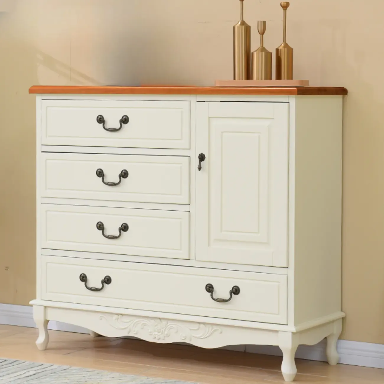 Traditional Solid Wood Chests with 7-Drawers for Living Room Image - 29