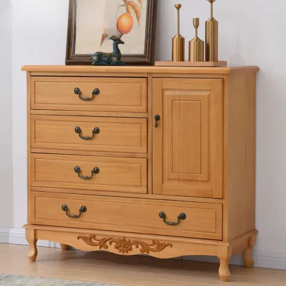 Traditional Solid Wood Chests with 7-Drawers for Living Room Image - 30