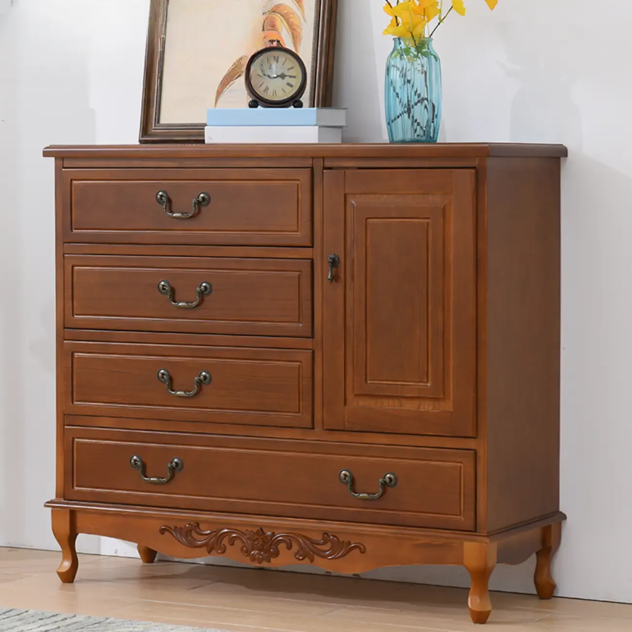 Traditional Solid Wood Chests with 7-Drawers for Living Room Image - 31