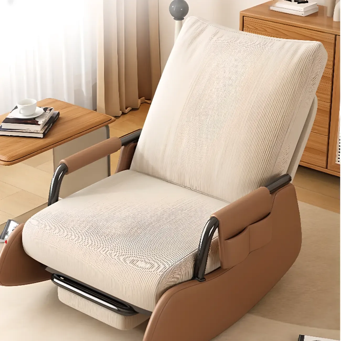 Ergonomic Recliner Chair with Adjustable Backrest for Living Room Image - 1