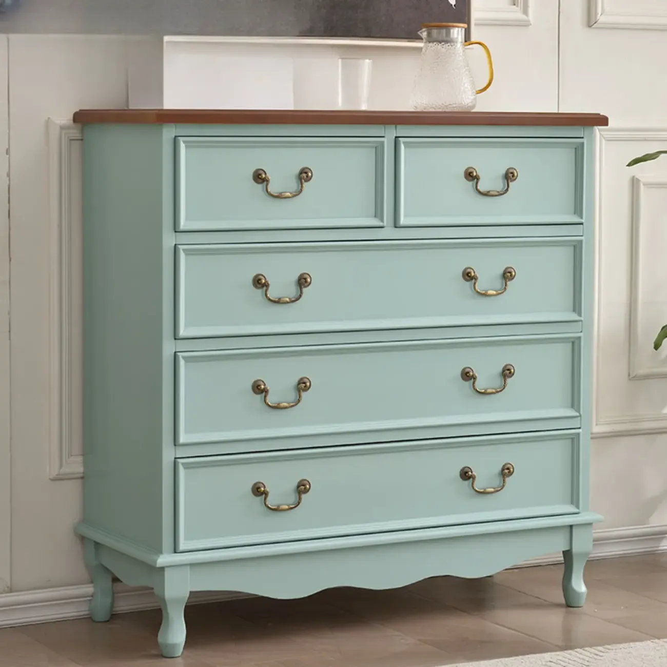 Traditional Solid Wood Chests with 7-Drawers for Living Room Image - 33