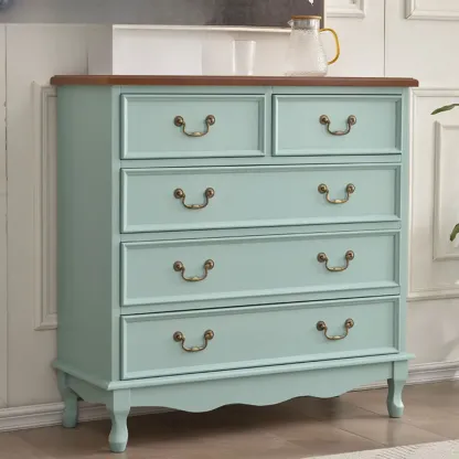 Traditional Solid Wood Chests with 7-Drawers for Living Room Image - 33