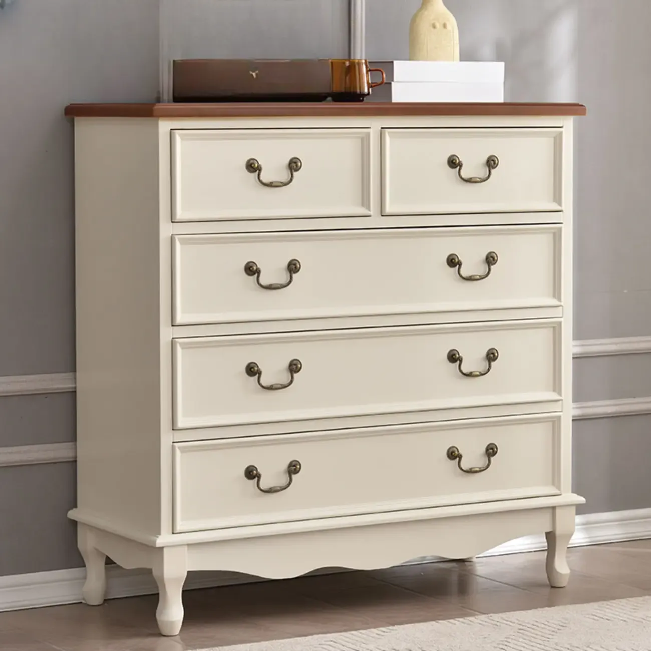 Traditional Solid Wood Chests with 7-Drawers for Living Room Image - 34