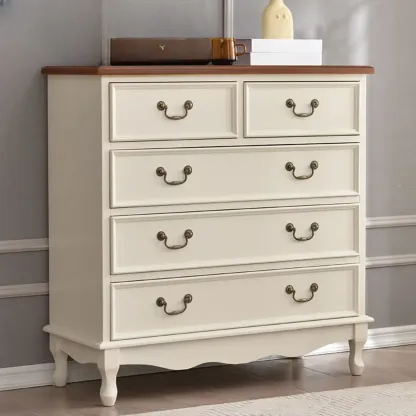 Traditional Solid Wood Chests with 7-Drawers for Living Room Image - 34