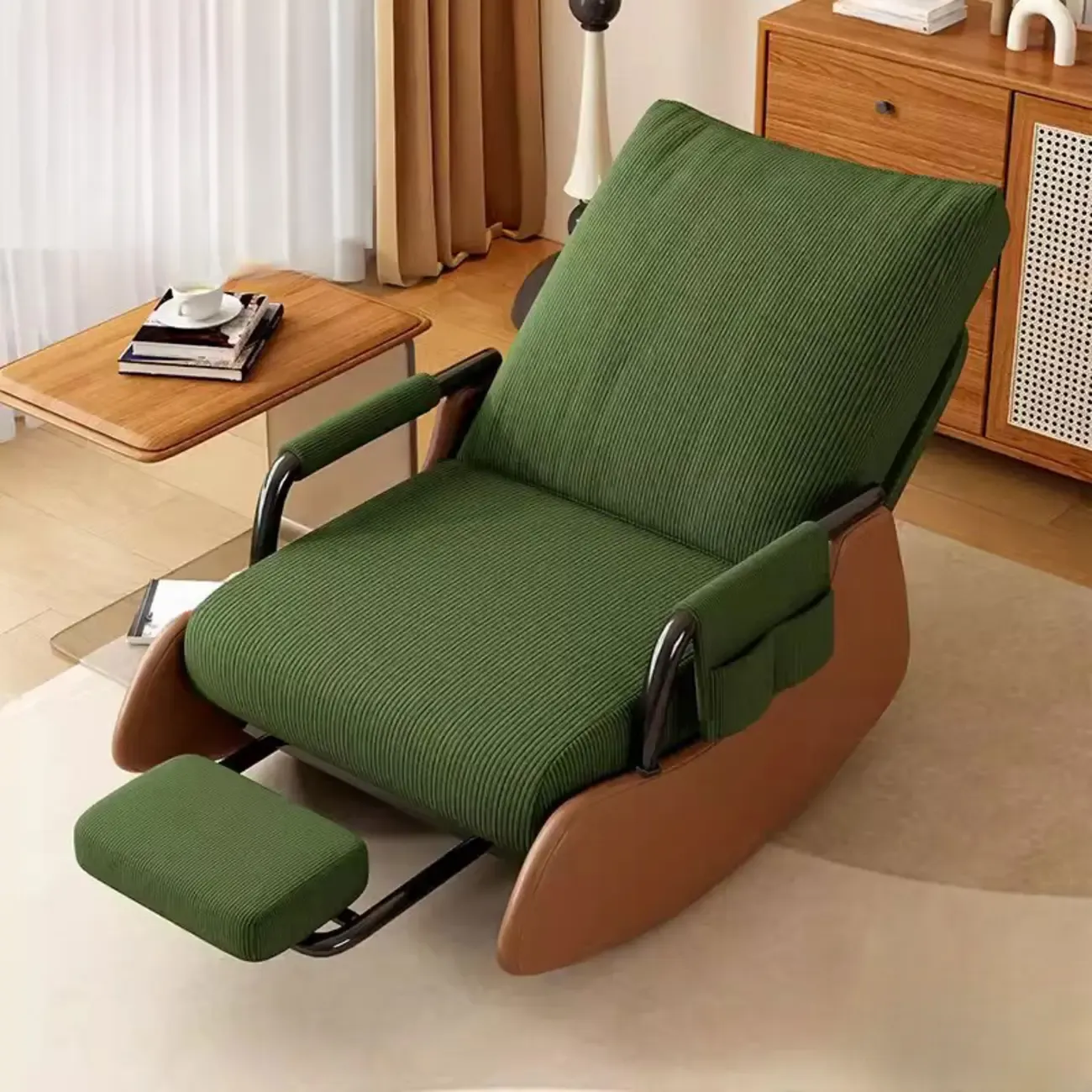 Ergonomic Recliner Chair with Adjustable Backrest for Living Room Image - 2