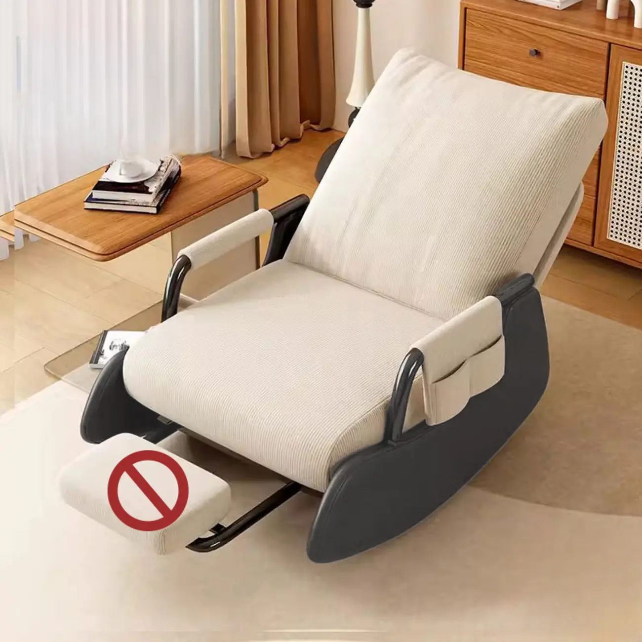 Ergonomic Recliner Chair with Adjustable Backrest for Living Room Image - 4 | homeyfad