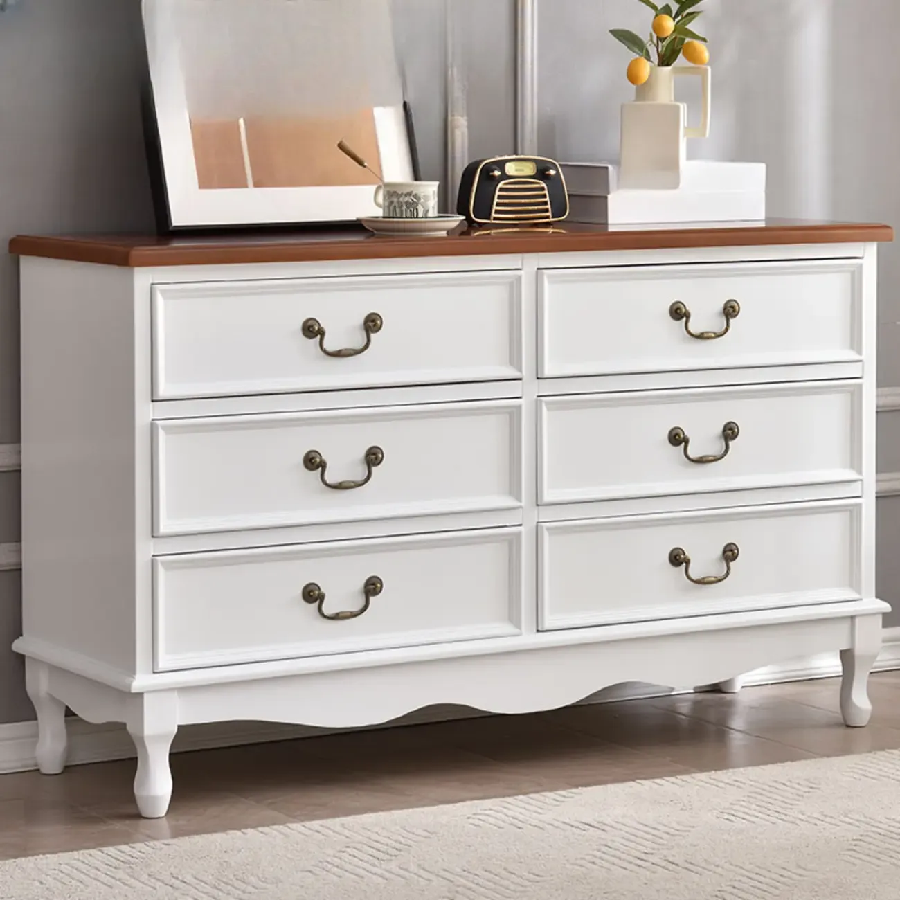 Traditional Solid Wood Chests with 7-Drawers for Living Room Image - 38