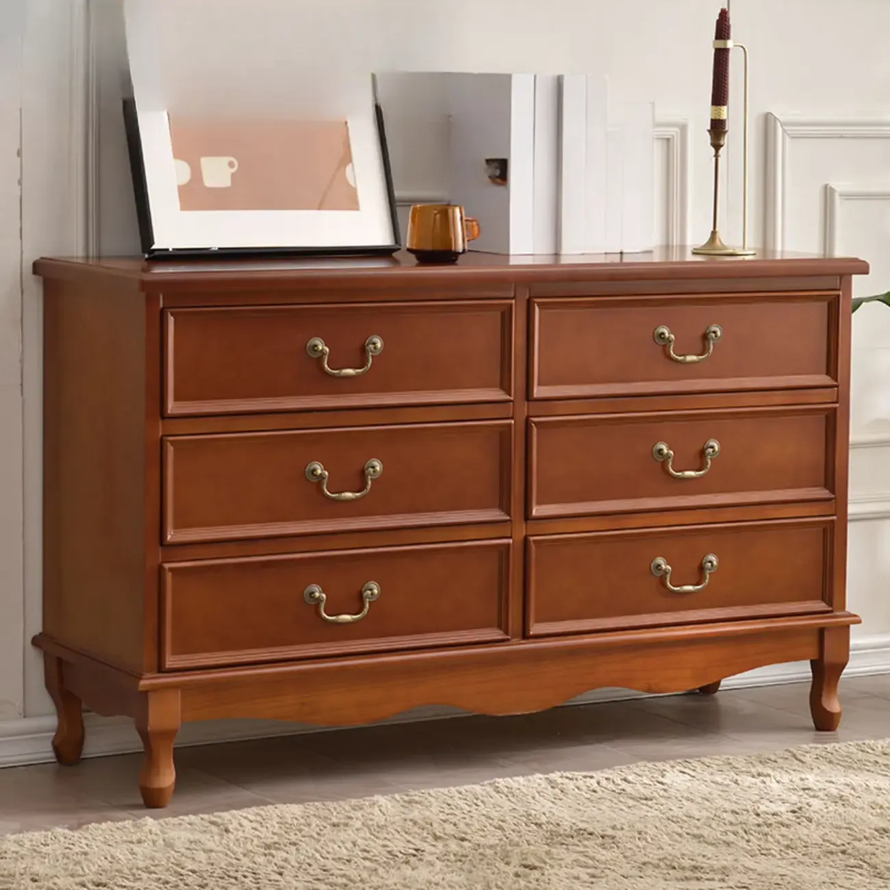 Traditional Solid Wood Chests with 7-Drawers for Living Room Image - 39