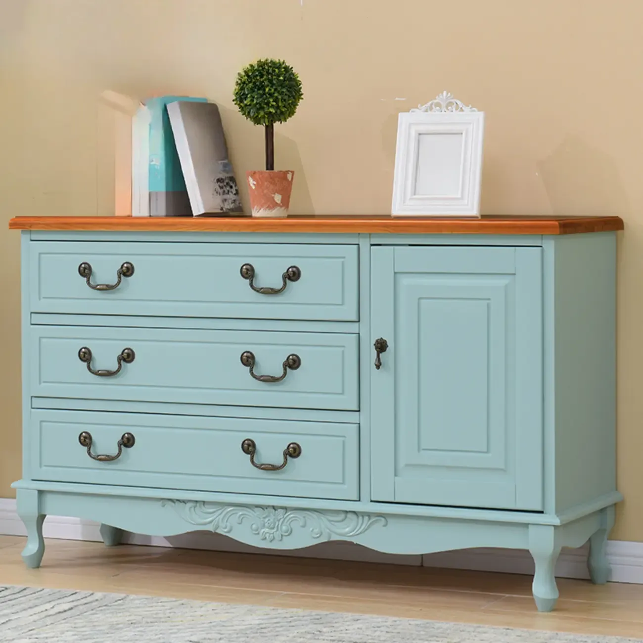 Traditional Solid Wood Chests with 7-Drawers for Living Room Image - 40