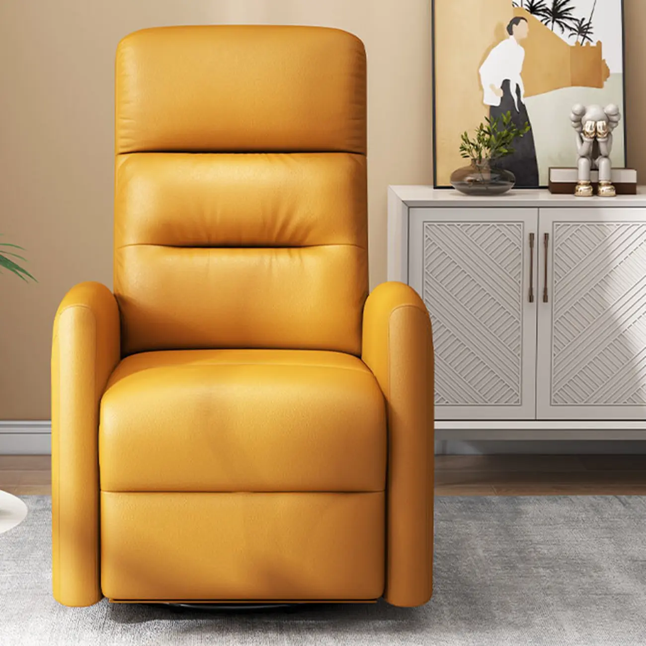 Modern Upholstered Recliner Chair with Ergonomic Design for Living Room Image - 1 | homeyfad