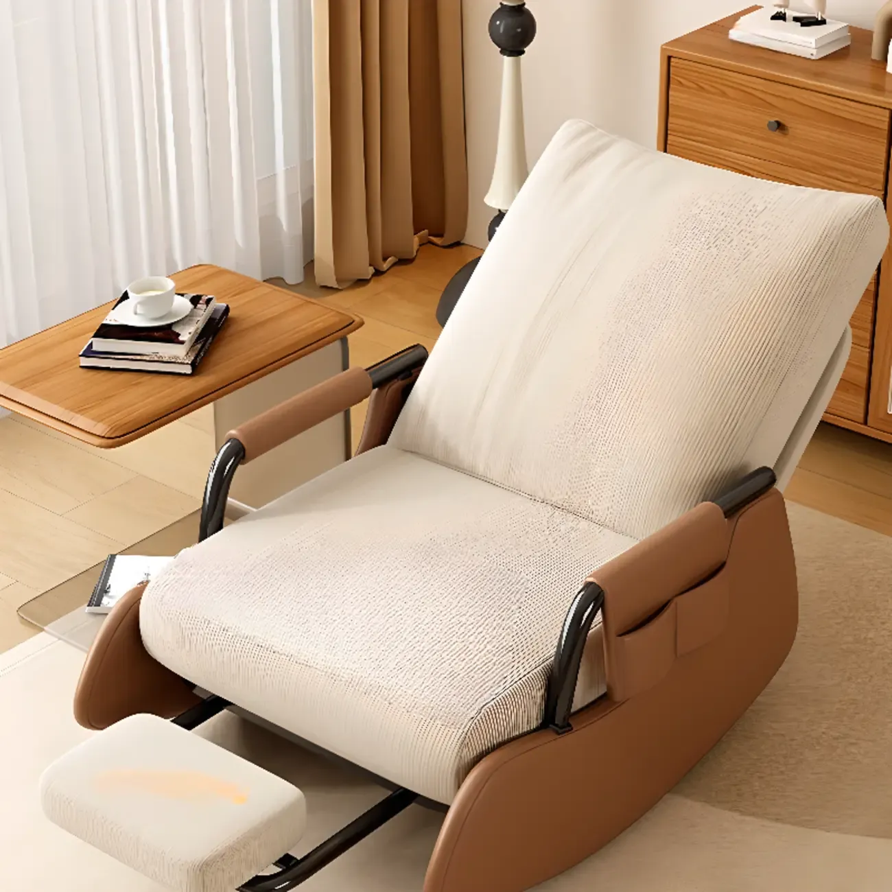 Ergonomic Recliner Chair with Adjustable Backrest for Living Room Image - 10