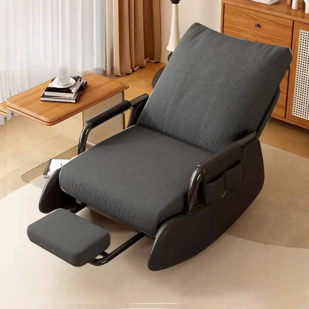Ergonomic Recliner Chair with Adjustable Backrest for Living Room Image - 12