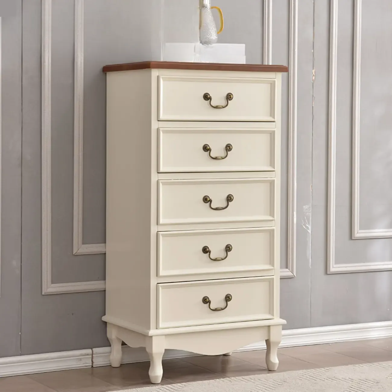 Traditional Solid Wood Chests with 7-Drawers for Living Room Image - 46