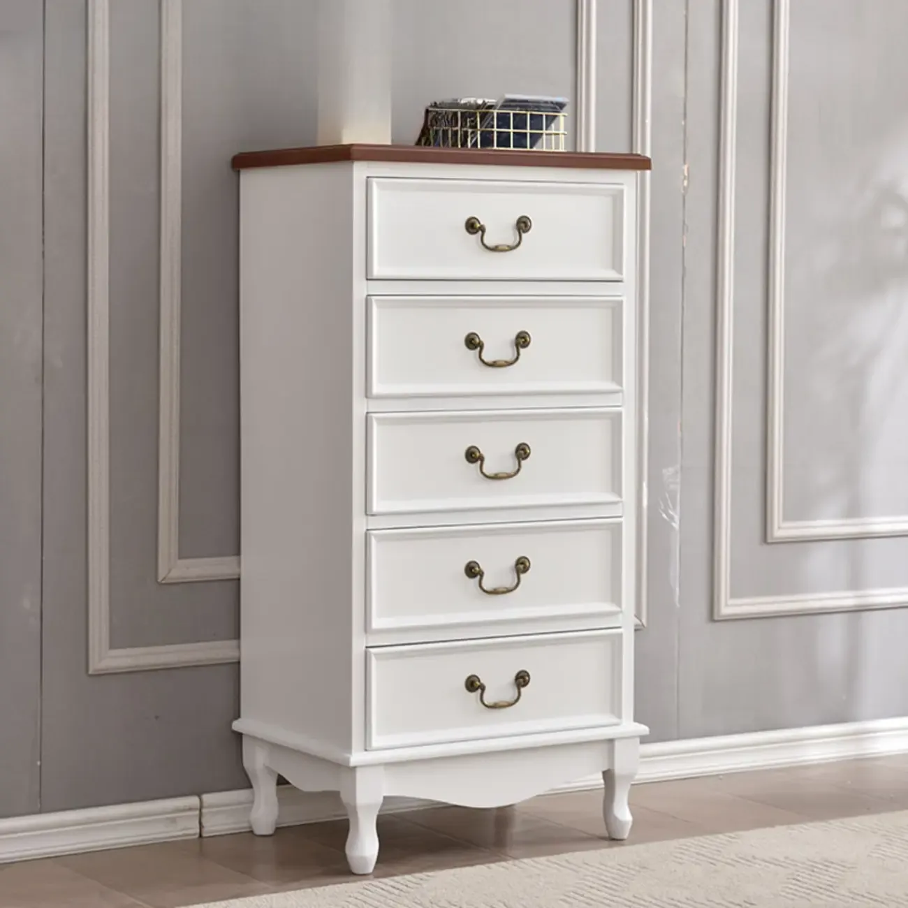 Traditional Solid Wood Chests with 7-Drawers for Living Room Image - 47
