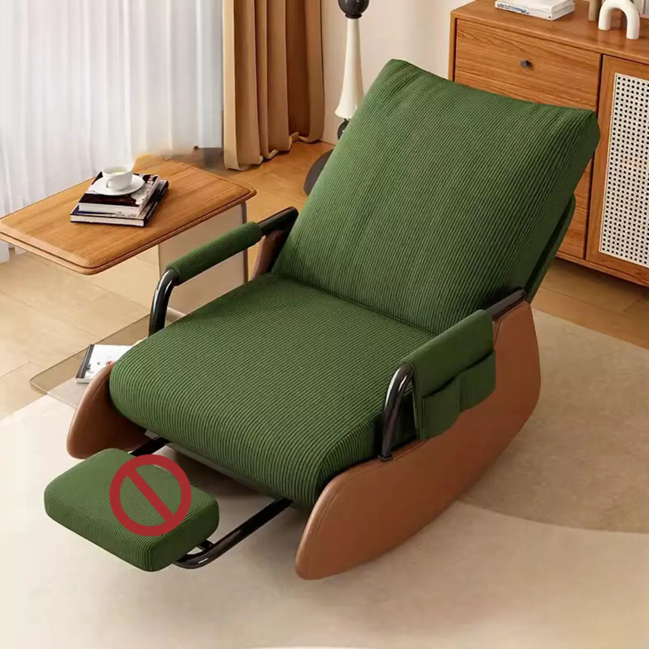 Ergonomic Recliner Chair with Adjustable Backrest for Living Room Image - 15 | homeyfad