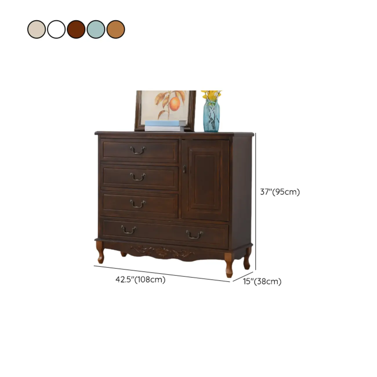 Traditional Solid Wood Chests with 7-Drawers for Living Room Image - 58 | homeyfad
