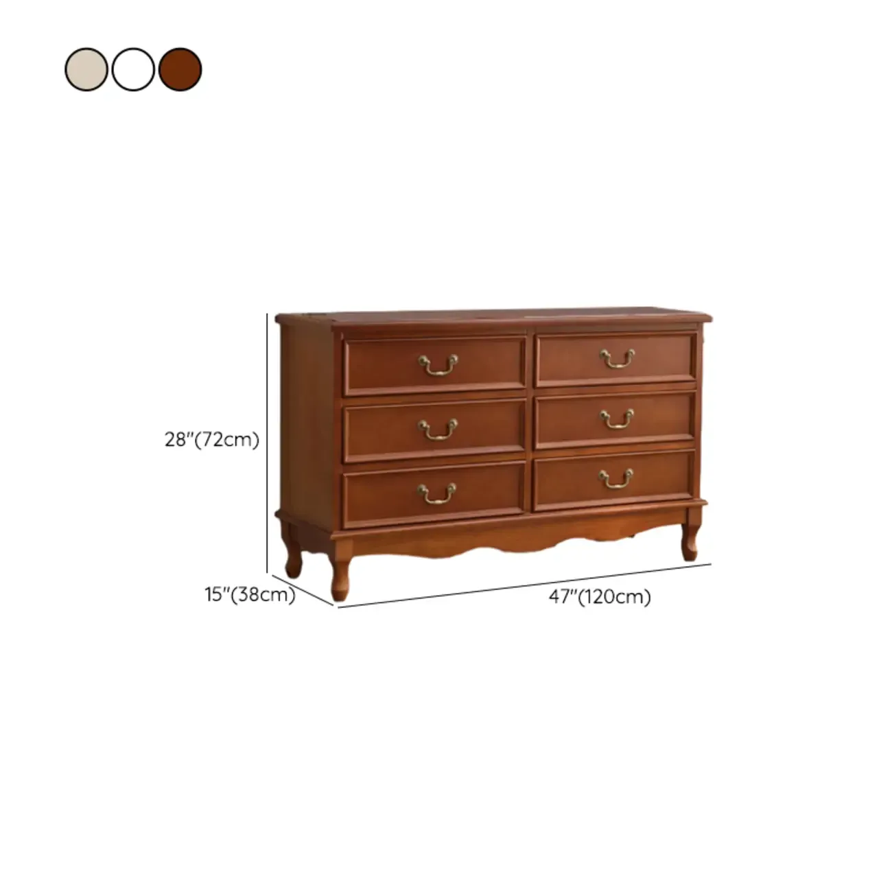 Traditional Solid Wood Chests with 7-Drawers for Living Room Image - 60