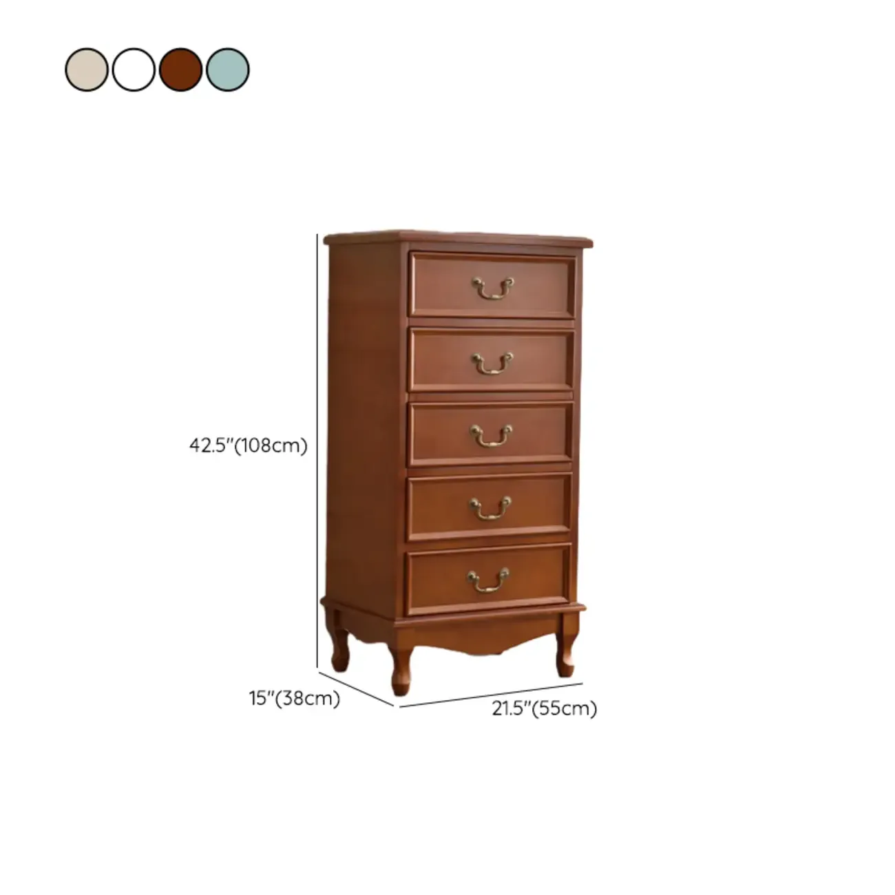 Traditional Solid Wood Chests with 7-Drawers for Living Room Image - 62