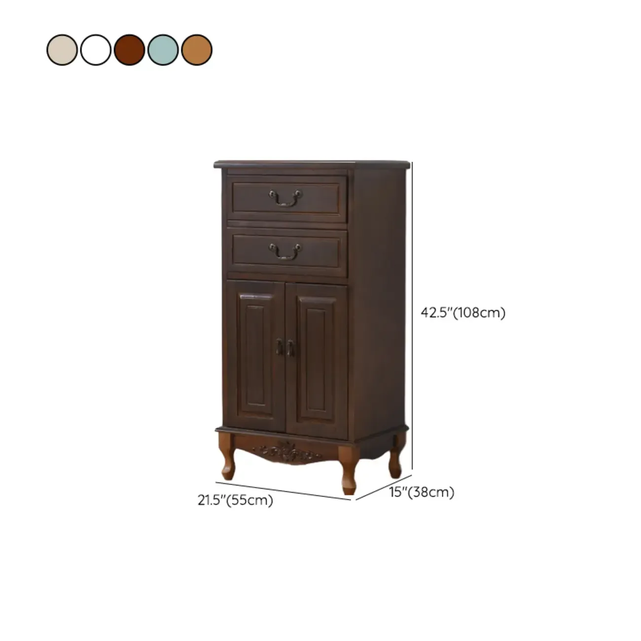 Traditional Solid Wood Chests with 7-Drawers for Living Room Image - 63