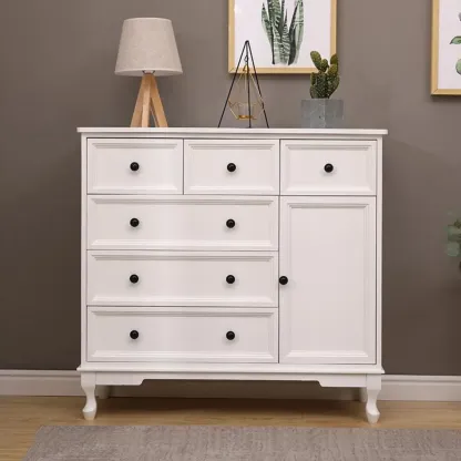 Art Deco Lumber Vertical/Horizontal Lingerie Chest/Console Dresser with 9 Drawers/5 Drawers/7 Drawers Sleeping Room Image - 12
