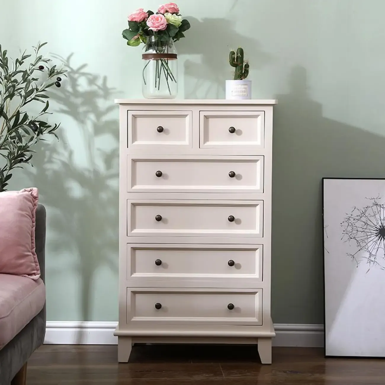 Art Deco Lumber Vertical/Horizontal Lingerie Chest/Console Dresser with 9 Drawers/5 Drawers/7 Drawers Sleeping Room Image - 14