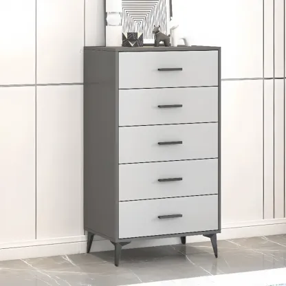 Modern Dove Grey Reclaimed Wood Console Dresser/Bachelor Chest/Lingerie Chest 3 Tiers/4 Tiers/5 Tiers Image - 3