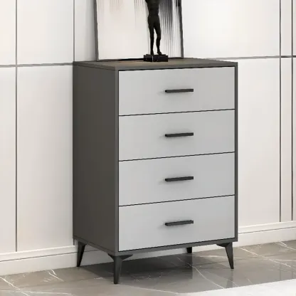 Modern Dove Grey Reclaimed Wood Console Dresser/Bachelor Chest/Lingerie Chest 3 Tiers/4 Tiers/5 Tiers Image - 5