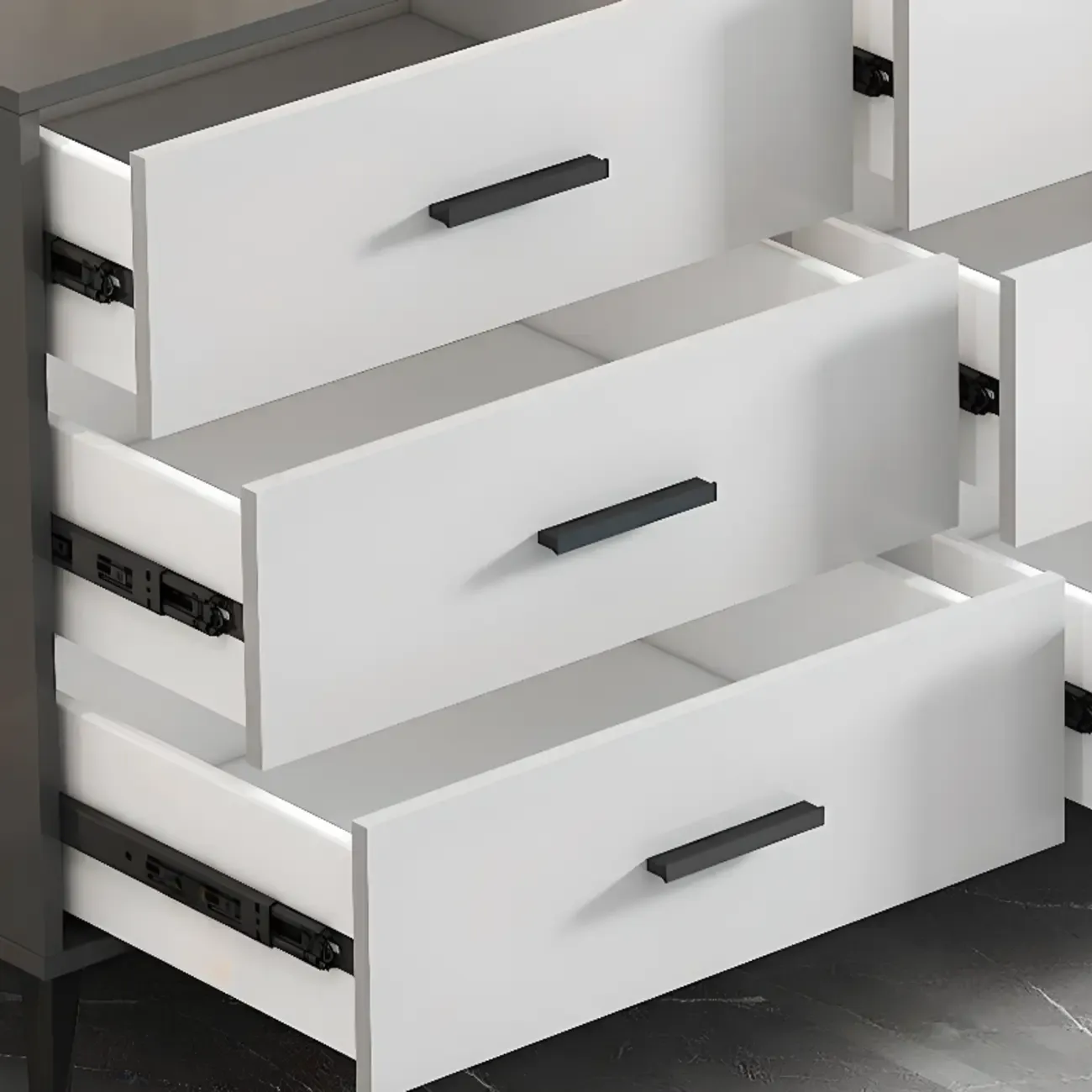 Modern Dove Grey Reclaimed Wood Console Dresser/Bachelor Chest/Lingerie Chest 3 Tiers/4 Tiers/5 Tiers Image - 8
